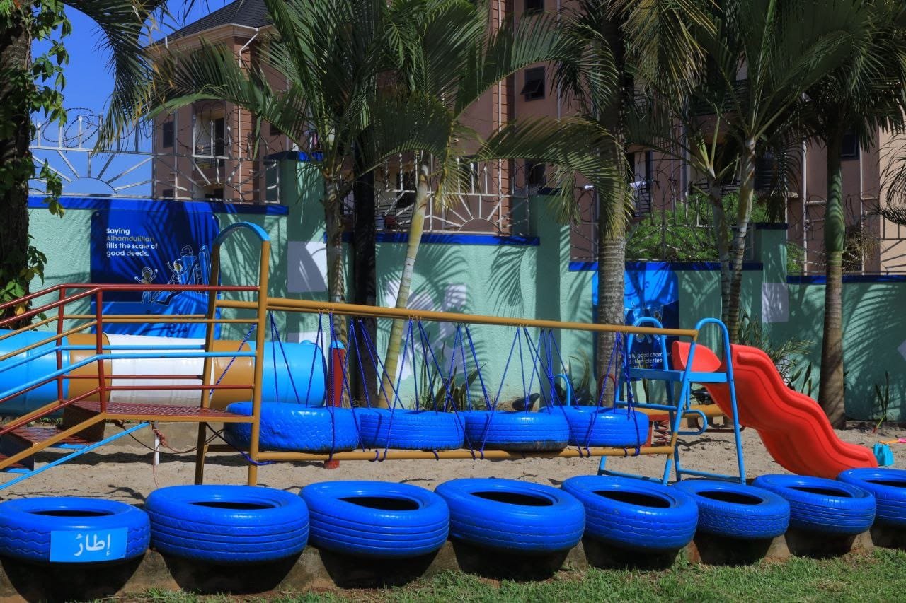 Students playing at Mustakim International School playground Students playing at Mustakim International School playground